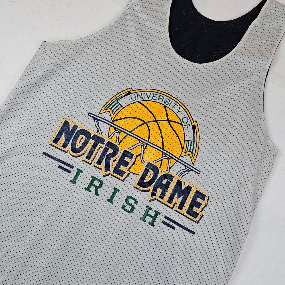 Vintage Champion Notre Dame Fighting Irish Reversible Mesh Jersey Tank Top L